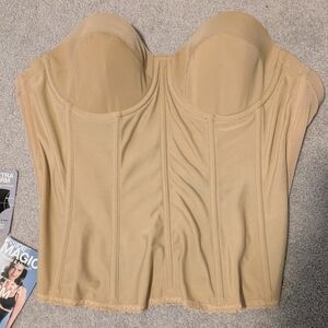 NWOT Dominique Women's Beige Strapless Corset Shapewear 38C